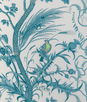 Brunschwig & Fils Bird And Thistle Cotton Print Aqua Fabric