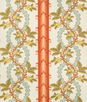 Brunschwig & Fils Josselin Cotton And Linen Print Spice/Celadon Fabric