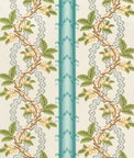 Brunschwig & Fils Josselin Cotton And Linen Print Aqua/Mist Fabric