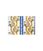 Brunschwig & Fils Josselin Cotton And Linen Print Lagoon and Ochre Fabric