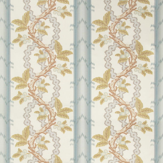 Brunschwig &amp; Fils Josselin Cotton And Linen Print Slate/Grey Fabric