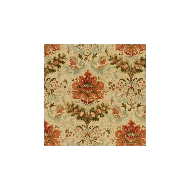Brunschwig &amp; Fils Windsor Damask Cotton &amp; Linen Print Copper/Sand Fabric