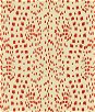Brunschwig & Fils Les Touches Cotton Print Red Fabric