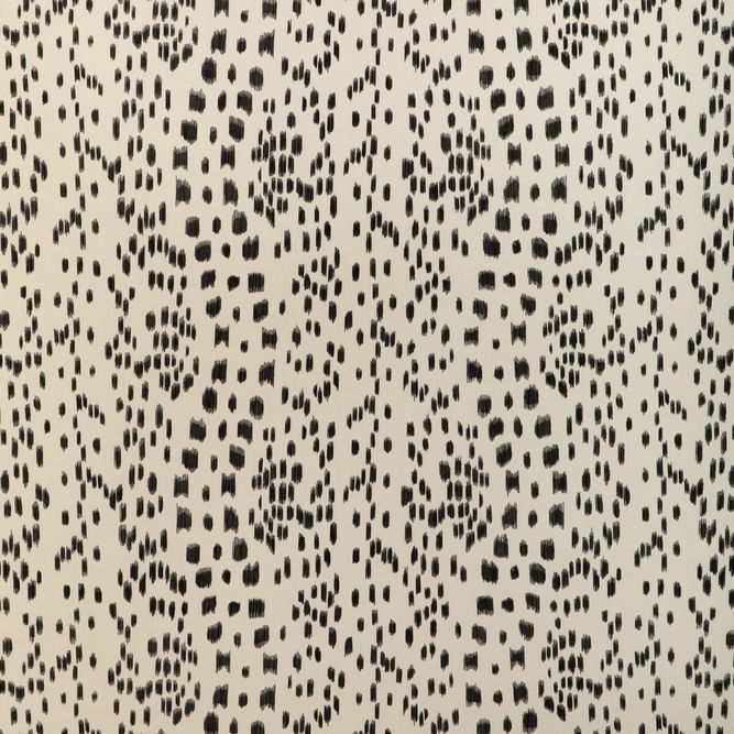 Brunschwig &amp; Fils Les Touches Cotton Print Black Fabric