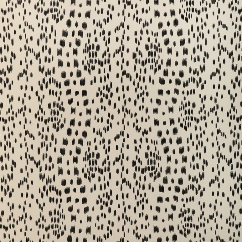 Brunschwig &amp; Fils Les Touches Cotton Print Black Fabric