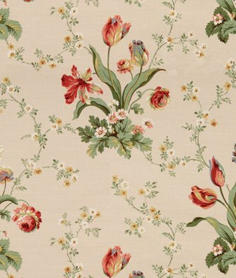 Brunschwig & Fils Ode To Spring Cotton & Linen Print Cream Fabric