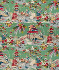 Brunschwig & Fils Xian Linen & Cotton Print Jade Fabric