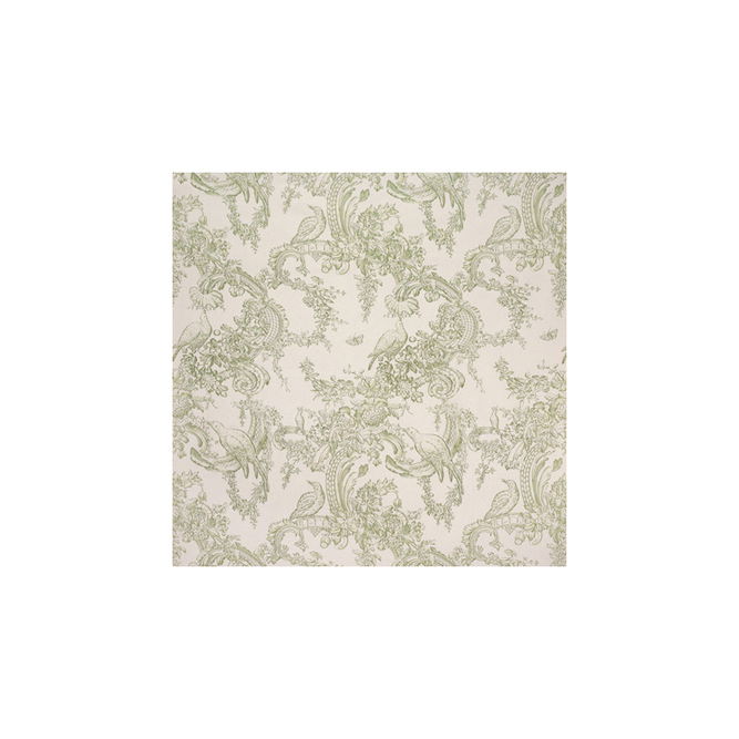Brunschwig &amp; Fils Rocaille Floral Cotton Print Moss Fabric