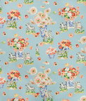 Brunschwig & Fils Gillian S Zebras Linen & Cotton Print Sky Fabric