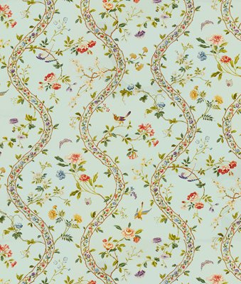 Brunschwig & Fils Silk Road Cotton Print Opal Fabric