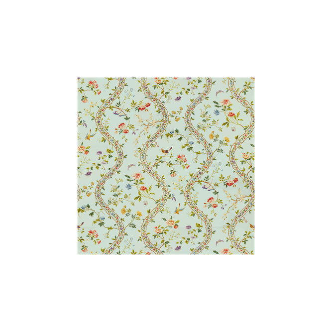 Brunschwig &amp; Fils Silk Road Cotton Print Opal Fabric