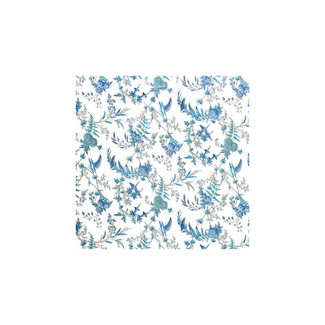Brunschwig &amp; Fils Edith S Reverie Cotton Print Camaieu Blue Fabric