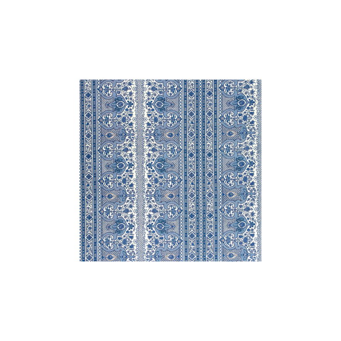 Brunschwig &amp; Fils Digby S Tent Linen &amp; Cotton Print Moroccan Blue Fabric