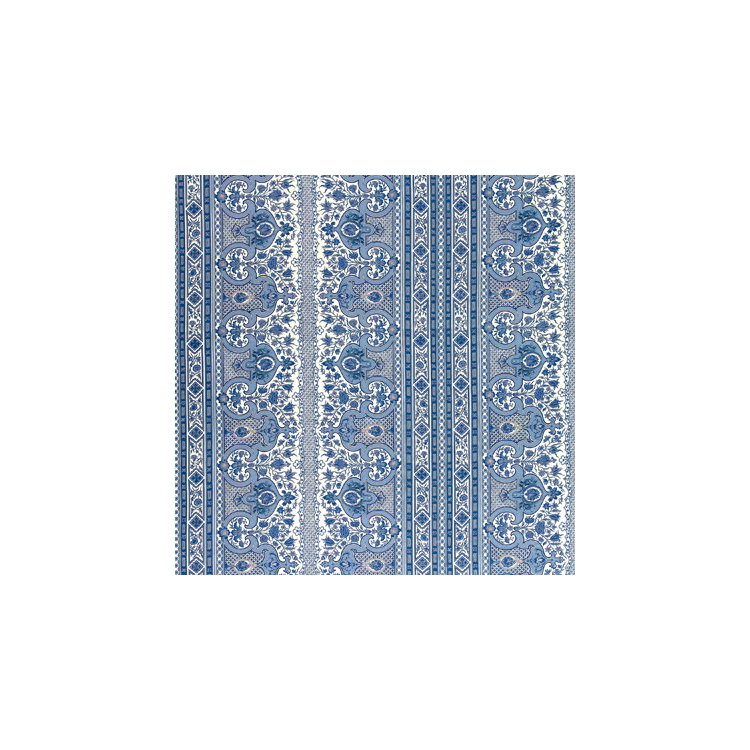 Brunschwig &amp; Fils Digby S Tent Linen &amp; Cotton Print Moroccan Blue Fabric