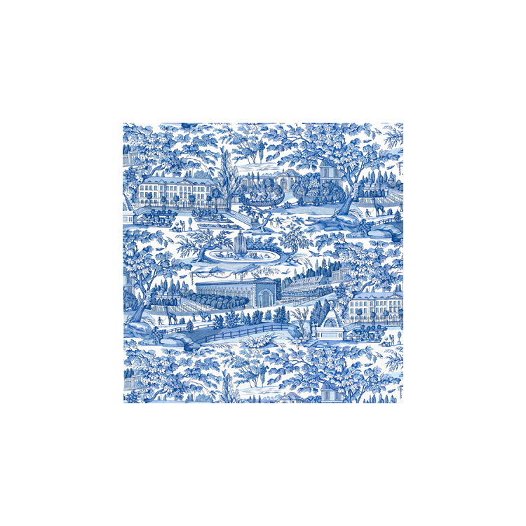 Brunschwig &amp; Fils Zarafa Cotton Print Blue Fabric