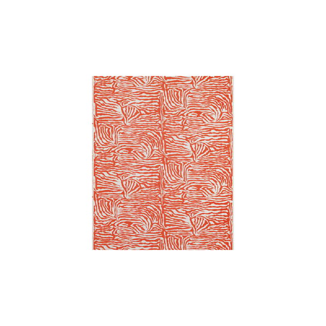 Brunschwig &amp; Fils Ashanti Linen And Cotton Print Orange Fabric