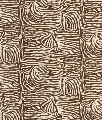 Brunschwig & Fils Ashanti Linen And Cotton Print Brown Fabric