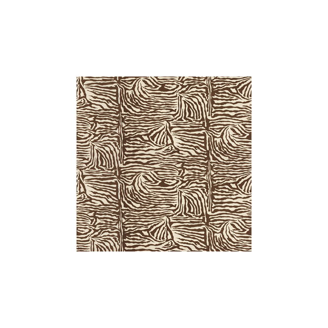 Brunschwig &amp; Fils Ashanti Linen And Cotton Print Brown Fabric