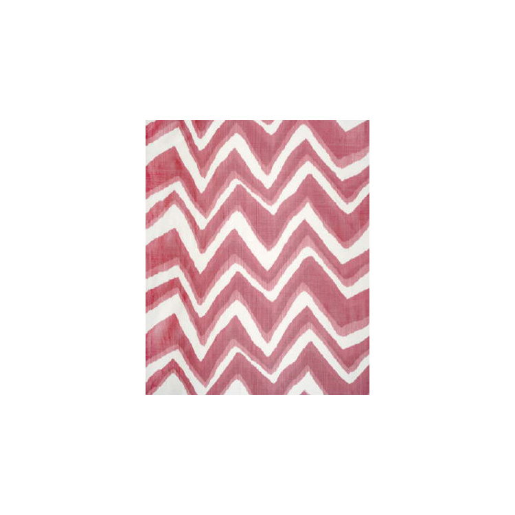 Brunschwig &amp; Fils Chevron Bar Silk Warp Print Berry Fabric