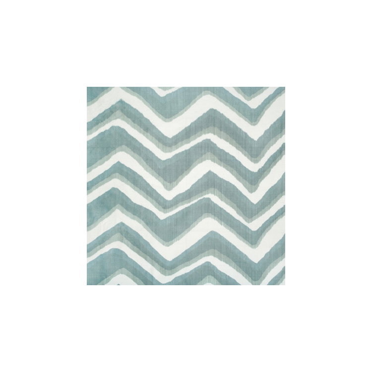 Brunschwig &amp; Fils Chevron Bar Silk Warp Print Wave Fabric