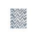 Brunschwig & Fils Chevron Bar Silk Warp Print Marine Fabric