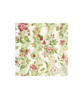 Brunschwig & Fils Monsoon Floral Linen & Cotton Print Coral/Lettuce Fabric