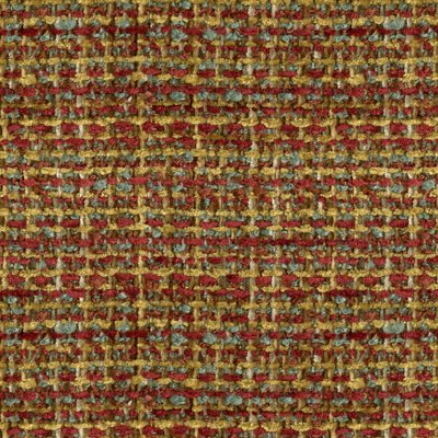 Brunschwig &amp; Fils Boucle Texture Red/Gold Fabric
