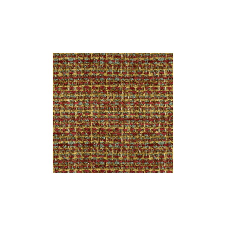 Brunschwig &amp; Fils Boucle Texture Red/Gold Fabric