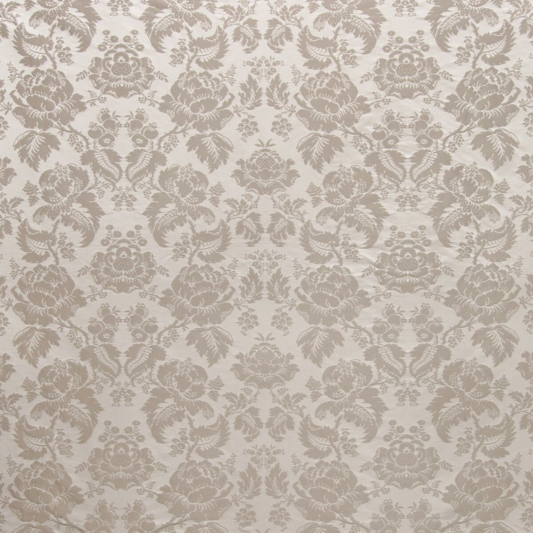 Brunschwig &amp; Fils Moulins Damask Grey Fabric