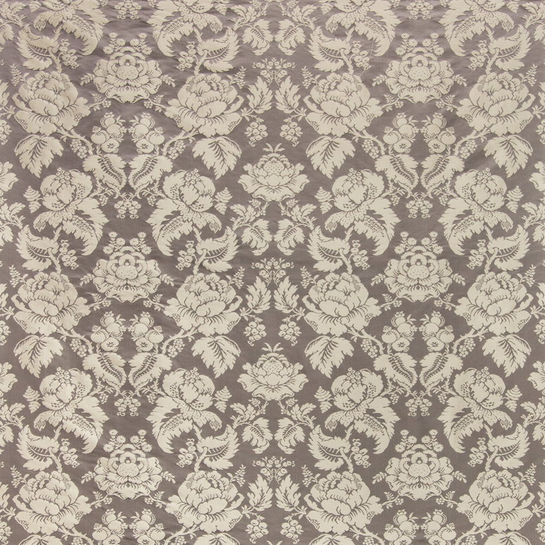 Brunschwig &amp; Fils Moulins Damask Charcoal Fabric