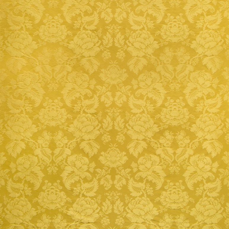 Brunschwig &amp; Fils Moulins Damask Canary Fabric