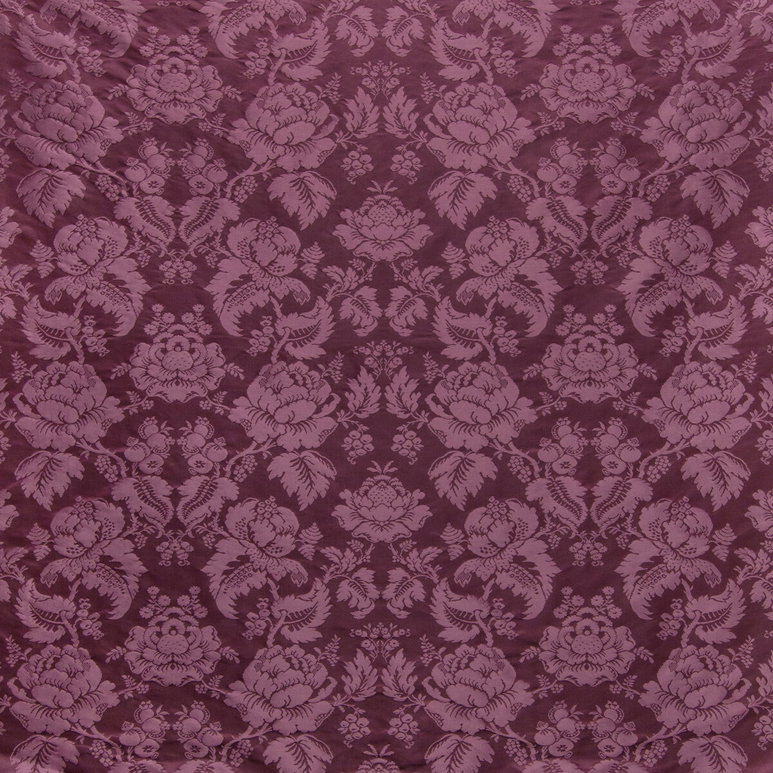 Brunschwig &amp; Fils Moulins Damask Eggplant Fabric
