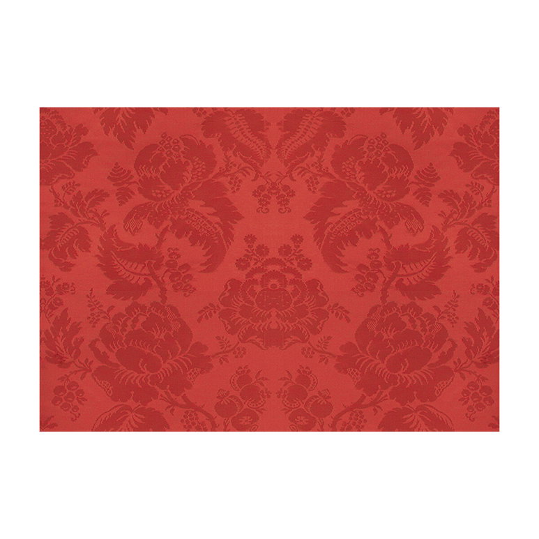Brunschwig &amp; Fils Moulins Damask Vieux Rouge Fabric