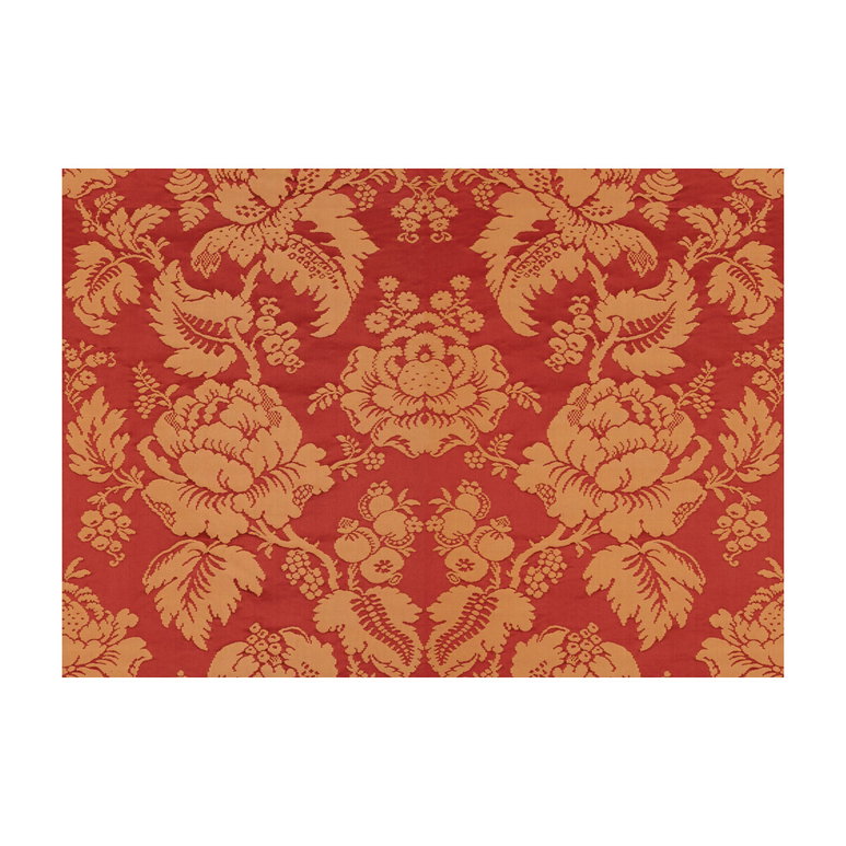 Brunschwig &amp; Fils Moulins Damask Rouge/Ivoire Fabric