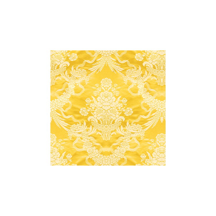 Brunschwig &amp; Fils Charlieu Lampas Jaune/Ivoire Fabric