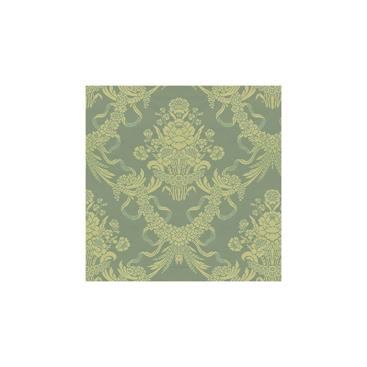 Brunschwig &amp; Fils Charlieu Lampas Bleu/Ivoire Fabric