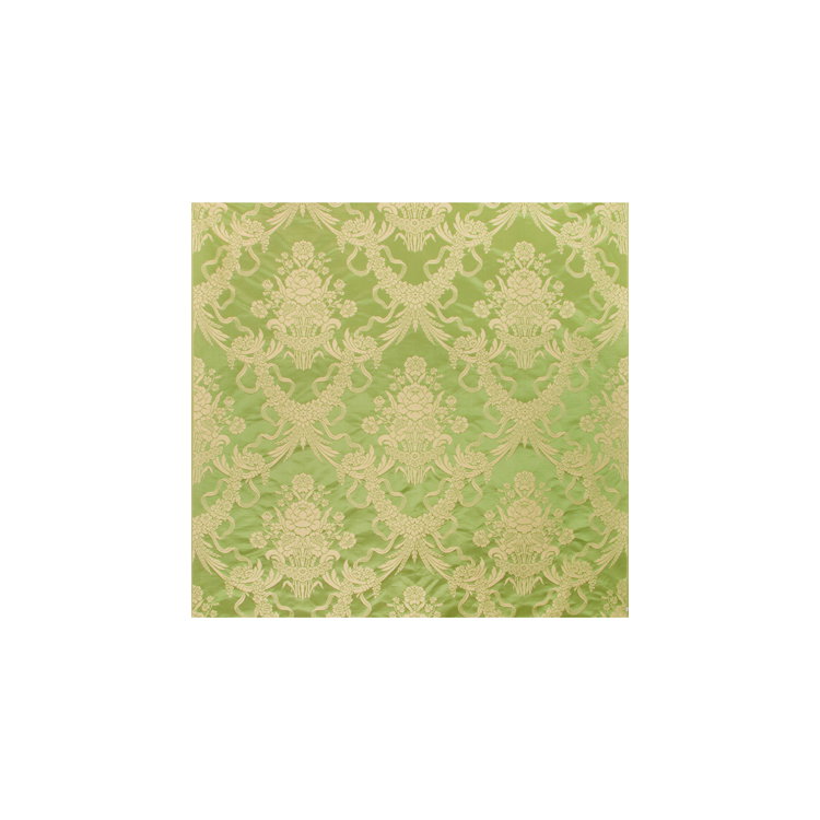 Brunschwig &amp; Fils Charlieu Lampas Vert/Ivoire Fabric