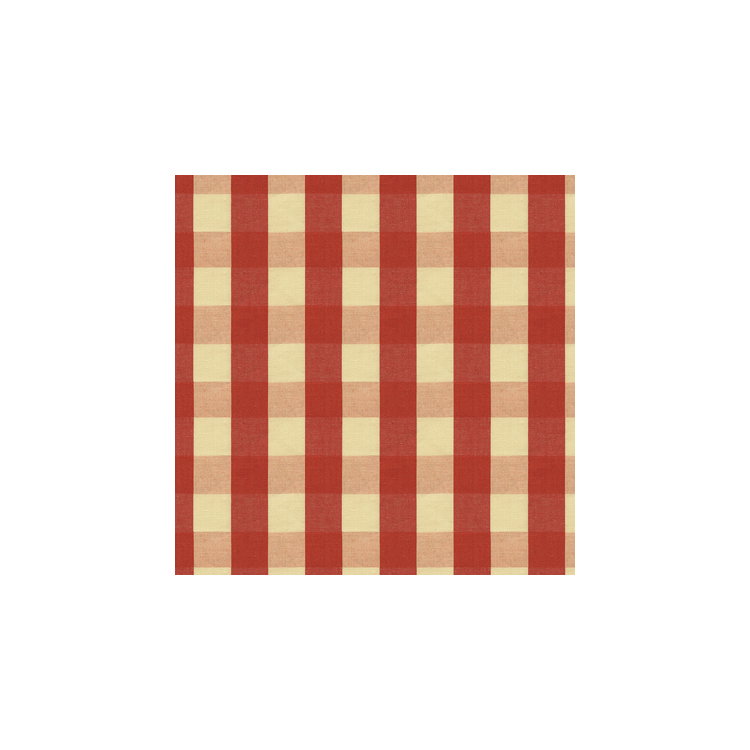 Brunschwig &amp; Fils Carsten Check Pomegranate Fabric