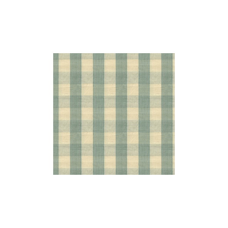Brunschwig &amp; Fils Carsten Check Pale Blue and Cream Fabric