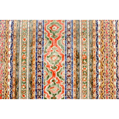 Brunschwig &amp; Fils Savonnerie Velvet Moss &amp; Terracotta Fabric