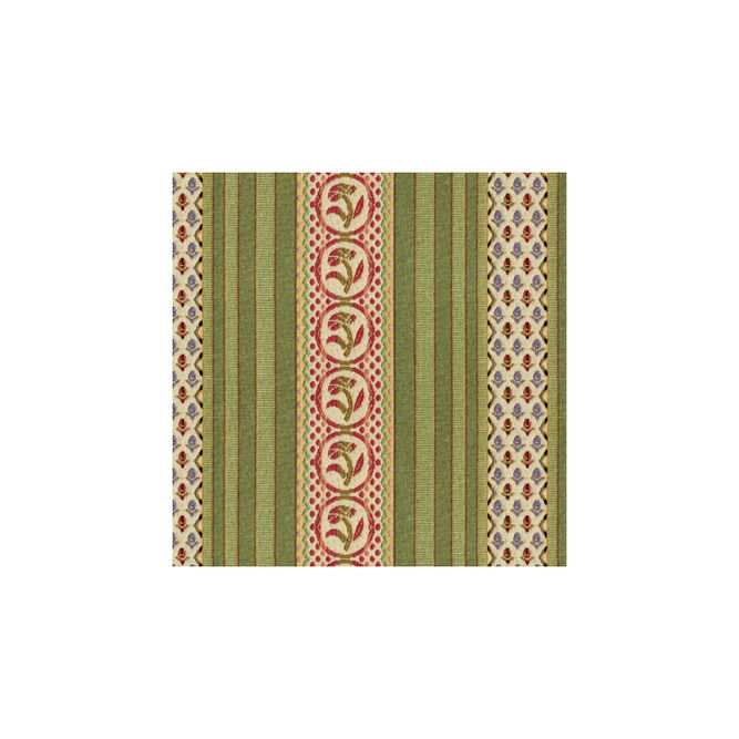 Brunschwig &amp; Fils Rayure Fleurette Willow Fabric