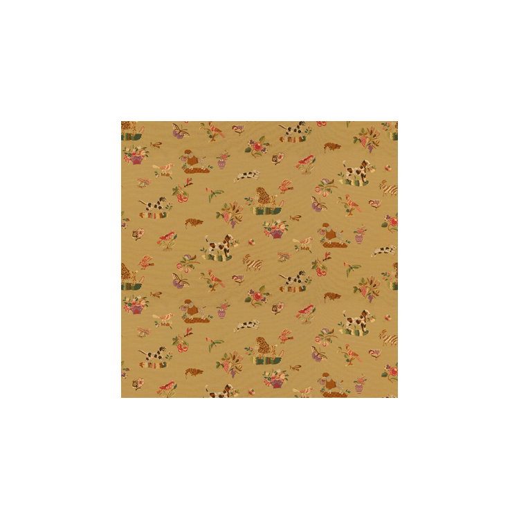 Brunschwig &amp; Fils Animalitos Woven Tapestry Camel Fabric
