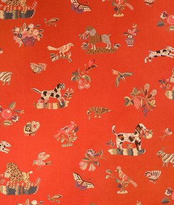 Brunschwig & Fils Animalitos Woven Tapestry Tomato Fabric
