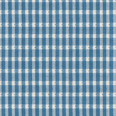 Brunschwig &amp; Fils Halsey Cotton Check Oxford Blue Fabric