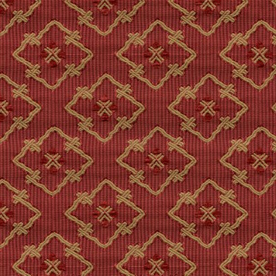 Brunschwig &amp; Fils Creek Figured Woven Red Fabric
