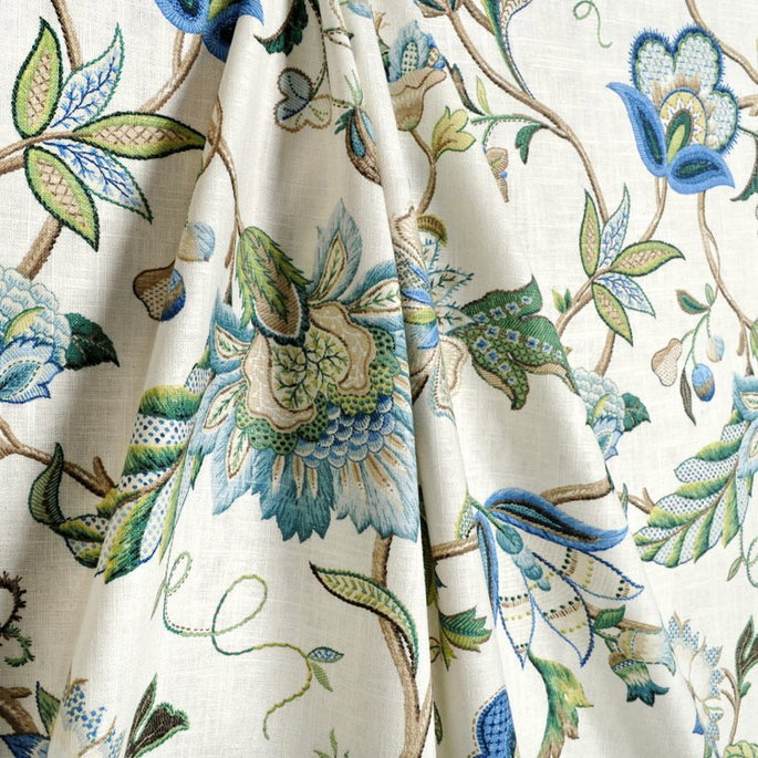 P. Kaufmann Brissac Sapphire Fabric image 4 of 5