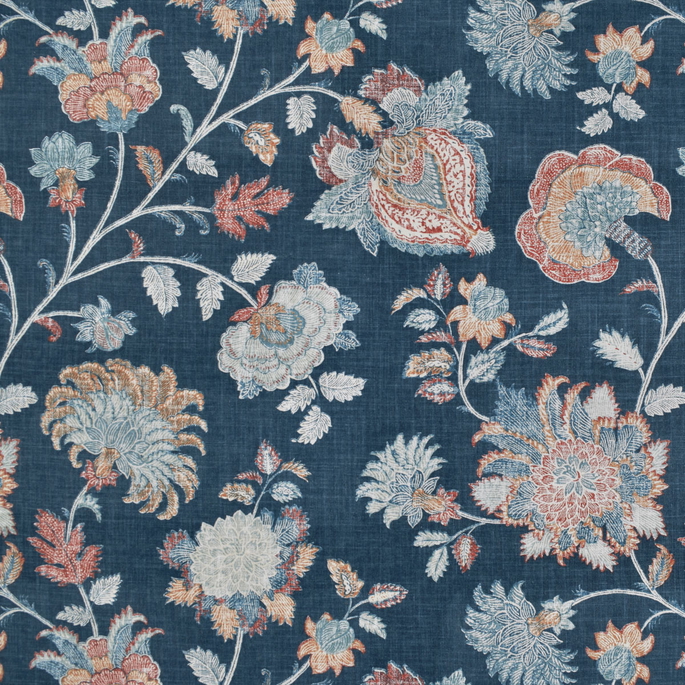 Richloom Bronte Indigo Fabric image 1 of 4