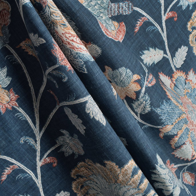 Richloom Bronte Indigo Fabric image 4 of 4