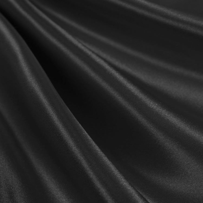 Black Premium Bridal Satin Fabric image 1 of 1