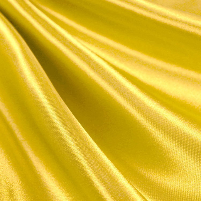 Yellow Premium Bridal Satin Fabric image 1 of 1